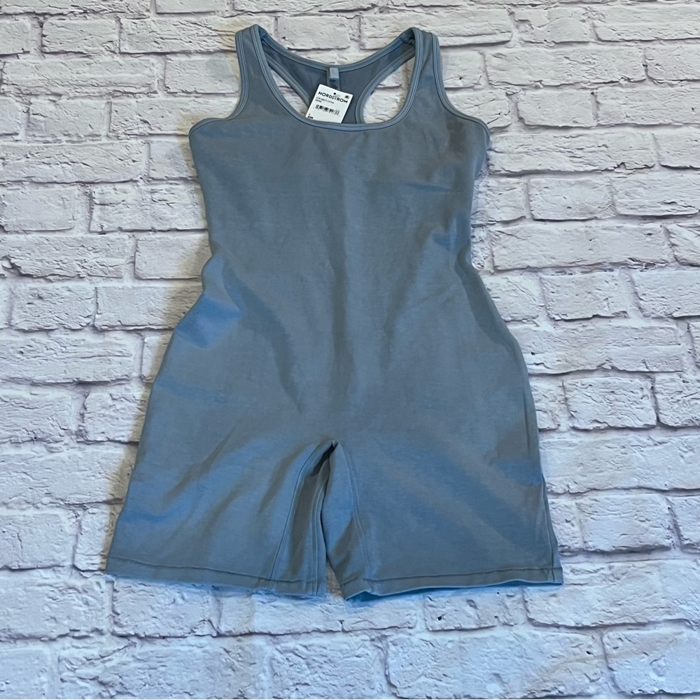 Skims blue Outdoor Mid Thigh Onesie romper Denim Pacific nwt - Picture 2 of 11